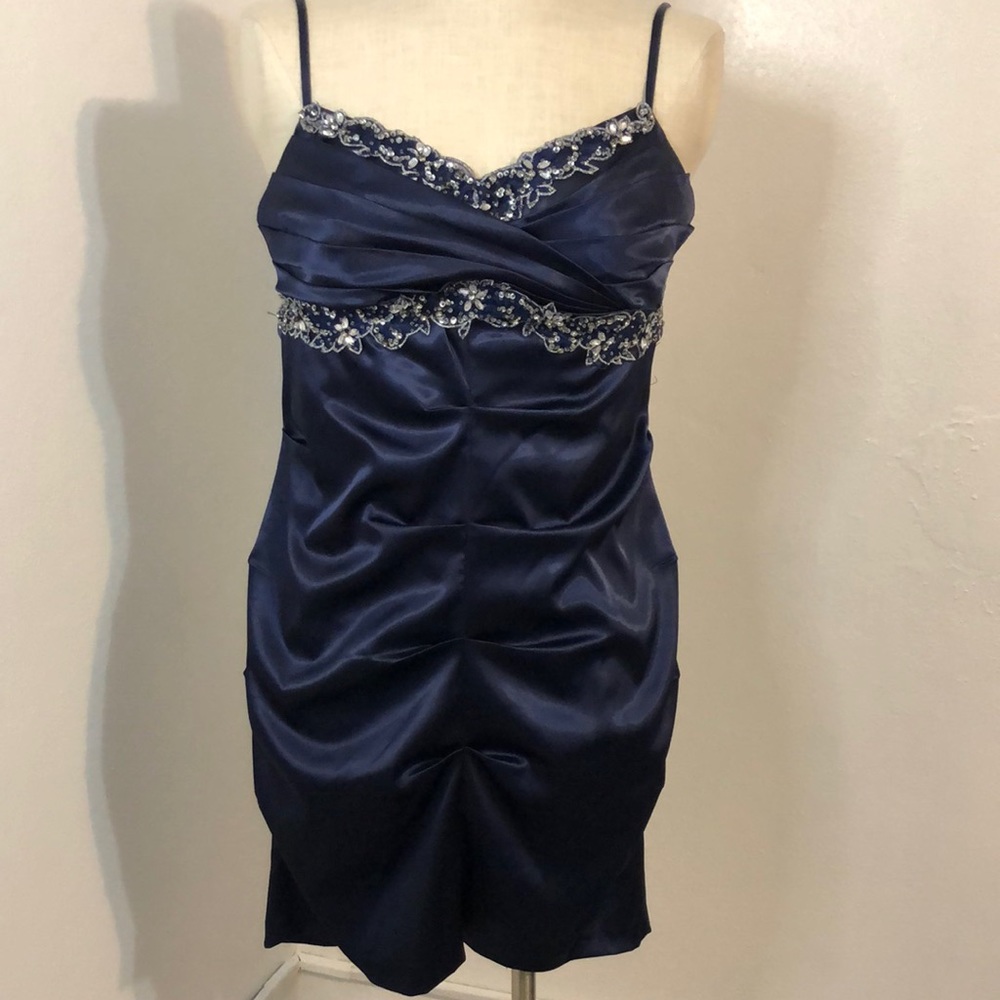 B. Darlin navy blue cocktail dress. Size 13/14